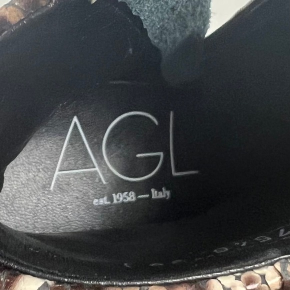 AGL MARETTE SNAKE EMBOSSED LEATHER ANKLE BOOTS IN LEOPARD NWOB‎ WOMEN'S SIZE 36 - Picture 10 of 13